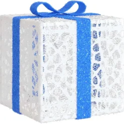 vidaXL - Lichtgevende Kerstdoos - Wit - 3 stuks