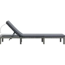 vidaXL - Ligbed - Antraciet - Poly rattan