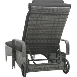 vidaXL - Ligbed - Antraciet - Poly rattan