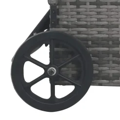 vidaXL - Ligbed - Antraciet - Poly rattan