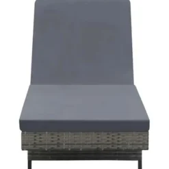 vidaXL - Ligbed - Antraciet - Poly rattan