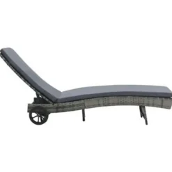 vidaXL - Ligbed - Antraciet - Poly rattan