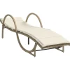 vidaXL - Ligbed - Beige - Poly rattan