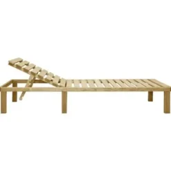 vidaXL - Ligbed - Bruin - Geïmpregneerd grenenhout