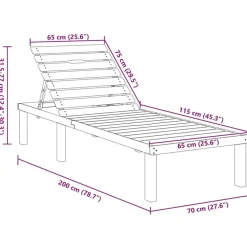 vidaXL - Ligbed - Bruin - Geïmpregneerd grenenhout