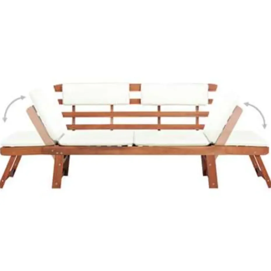 vidaXL - Ligbed - Bruin - Hout