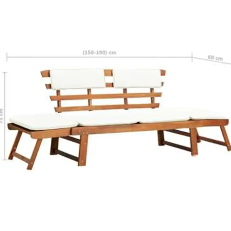 vidaXL - Ligbed - Bruin - Hout