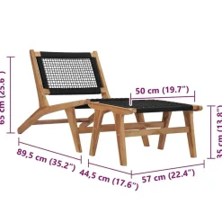 vidaXL - Ligbed - Bruin - Hout
