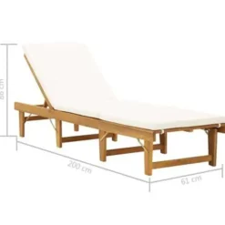 vidaXL - Ligbed - Bruin - Hout