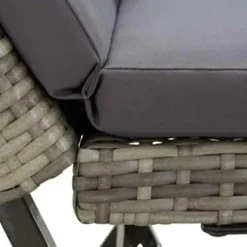 vidaXL - Ligbed - Grijs - Poly rattan