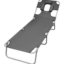 vidaXL - Ligbed - Grijs - Stof