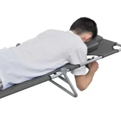 vidaXL - Ligbed - Grijs - Stof