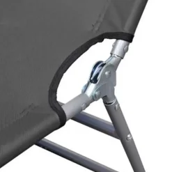 vidaXL - Ligbed - Grijs - Stof