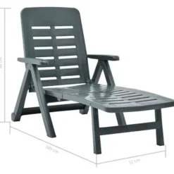 vidaXL - Ligbed - Groen - Kunststof