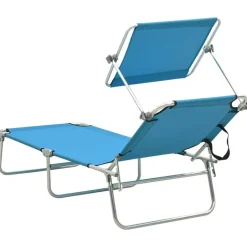 vidaXL - Ligbed - Turquoise - Stof