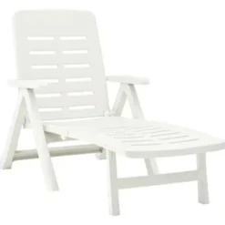 vidaXL - Ligbed - Wit - Kunststof