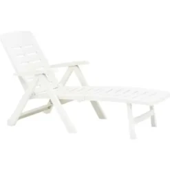 vidaXL - Ligbed - Wit - Kunststof