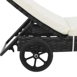 vidaXL - Ligbed - Zwart - Poly rattan