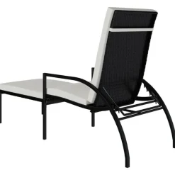 vidaXL - Ligbed - Zwart - Poly rattan