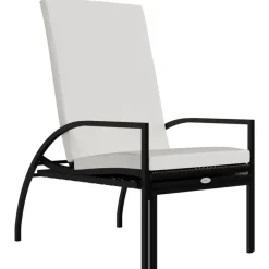 vidaXL - Ligbed - Zwart - Poly rattan