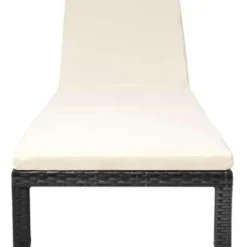 vidaXL - Ligbed - Zwart - Poly rattan