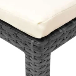 vidaXL - Ligbed - Zwart - Poly rattan