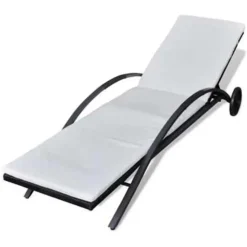 vidaXL - Ligbed - Zwart - Poly rattan