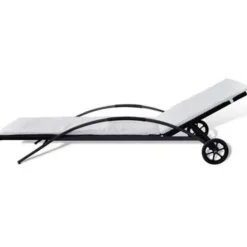 vidaXL - Ligbed - Zwart - Poly rattan