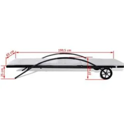 vidaXL - Ligbed - Zwart - Poly rattan