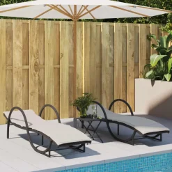 vidaXL - Ligbed - Zwart - Poly rattan