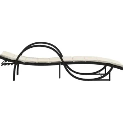 vidaXL - Ligbed - Zwart - Poly rattan