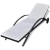 vidaXL - Ligbed - Zwart - Poly rattan