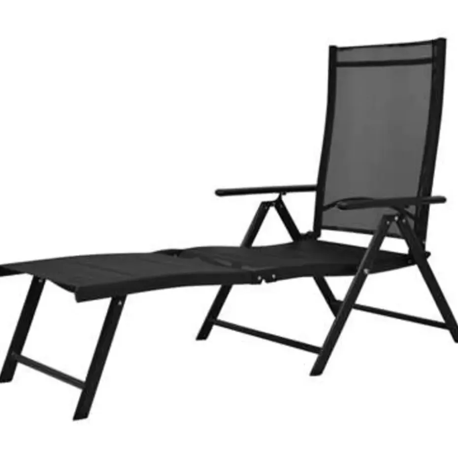 vidaXL - Ligbed - Zwart - Stof