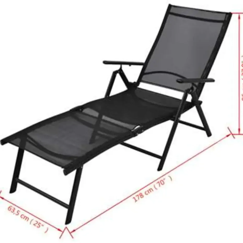 vidaXL - Ligbed - Zwart - Stof