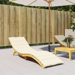 vidaXL - Ligbedkussen - Crème - Stof