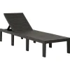 vidaXL - Ligstoel - Antraciet - Kunststof