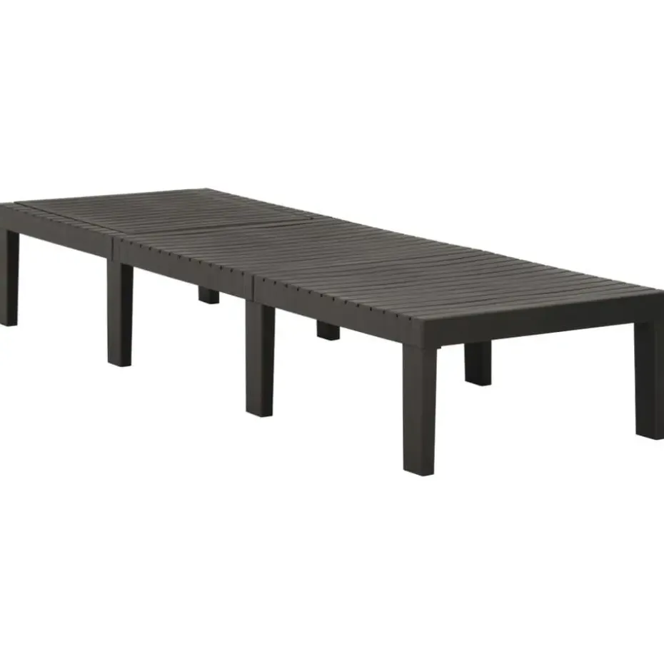 vidaXL - Ligstoel - Antraciet - Kunststof