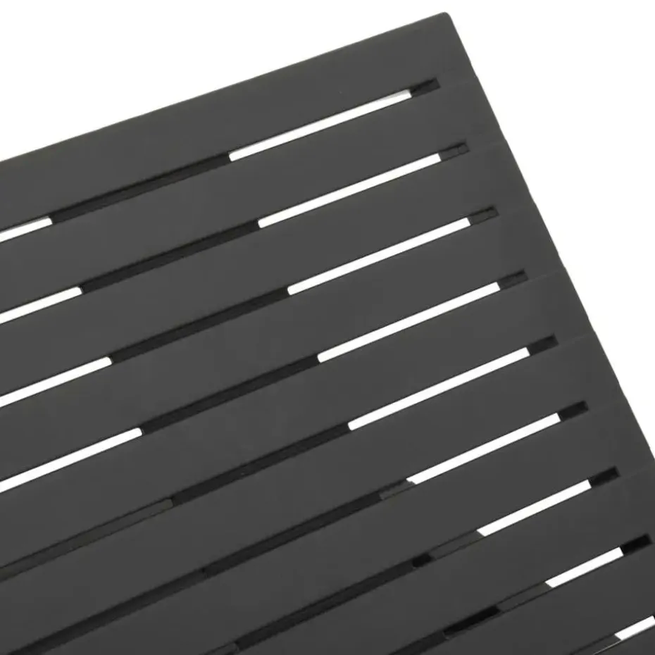 vidaXL - Ligstoel - Antraciet - Kunststof