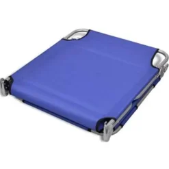 vidaXL - Ligstoel - Blauw - Stof