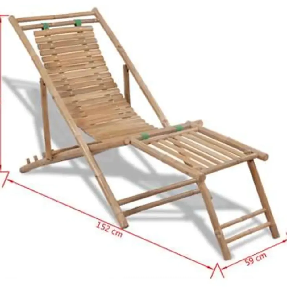 vidaXL - Ligstoel - Bruin - Hout