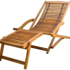 vidaXL - Ligstoel - Bruin - Hout