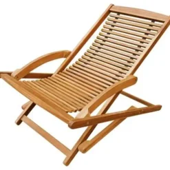 vidaXL - Ligstoel - Bruin - Hout