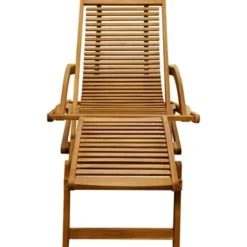 vidaXL - Ligstoel - Bruin - Hout