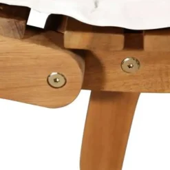 vidaXL - Ligstoel - Crème - Hout