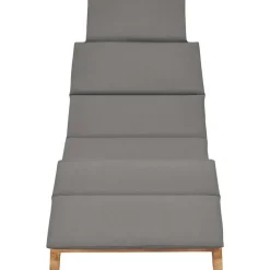 vidaXL - Ligstoel - Grijs - Teakhout