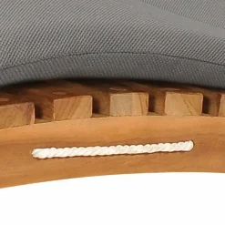 vidaXL - Ligstoel - Grijs - Teakhout