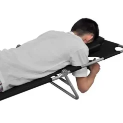 vidaXL - Ligstoel - Zwart - Stof