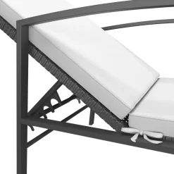 vidaXL - Ligstoel - Zwart - Poly rattan