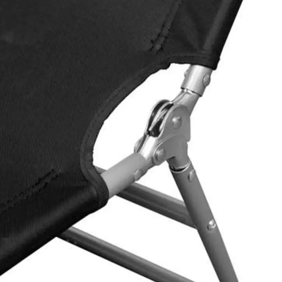 vidaXL - Ligstoel - Zwart - Stof