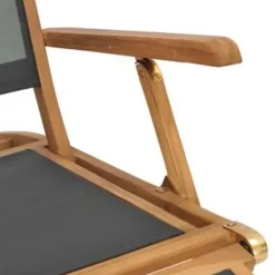 vidaXL - Ligstoel - Zwart - Hout